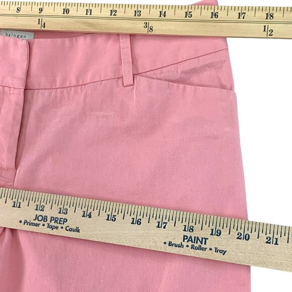 Halogen Cropped Capri Pants Wide Leg Womens 8 Peach Stretchy Mid Rise Cuff Hem - Picture 7 of 12